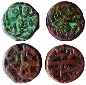 MUGHALS, Akbar, Copper (4), Dam