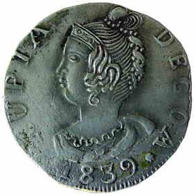 INDO-PORTUGESE, Maria II, Silver, Rupia