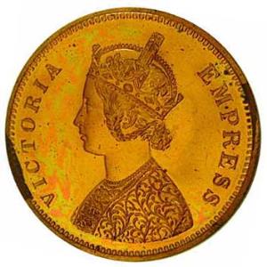 EIC,Colonial Coinage, Victoria Empress, Copper, ½ Anna