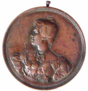 Goa, Copper, portrait of the Queen