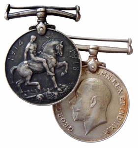 British India War Medals, Silver (2), George V