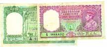 Burma-Reserve Bank of India Burma Issues, Rupees 10 & 5