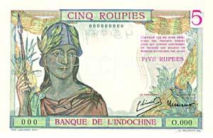 Indo-French, Rupees 5