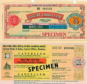 Collection of Specimens of Traveller’s Cheques