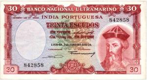 Portugese India : 30 escudoes