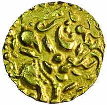 Kalachuris of Ratnapura, Prithvi Deva Gold, 3.9 g