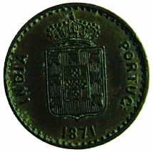 INDO-PORTUGESE,Colonial Issues, Copper, 5 Reis
