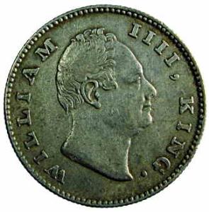 EIC,Clonial Coins,William IV, Silver, ½ Rupee