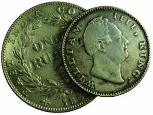 EIC,Clonial Coins,William IV, Silver (3),Rupee