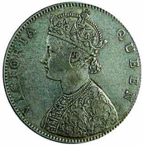 British India,Victoria Queen, Silver, Rupee