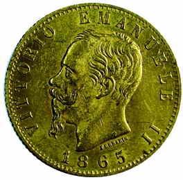 Italy, Gold, 20 Lira