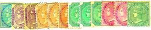 East India Postage, Queen Victoria, 12 Stamps