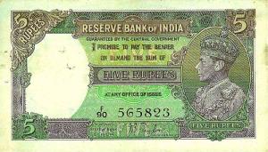 British India, Rupees 5