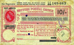 British Postal Order of East Africa