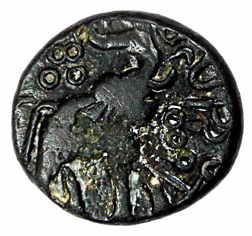 Satavahanas, Chhimuka Satavahana, 2nd century BC, Copper, 4.4 g, elephant walking to right