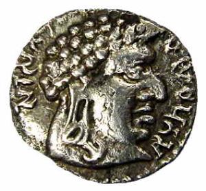 Satavahanas, Vasithiputra Siri Satakarni, Silver, Portrait type with Brahmi legend and por