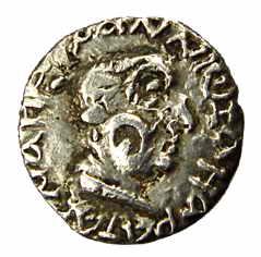 Satavahanas, Gautamiputra Satakarni, Silver, counter-marked on the coin of Kshatrapa Nahap