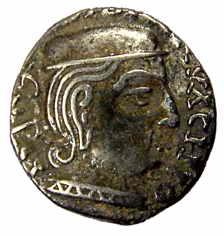 Western Kshatrapas, Prithivisena, son of Rudrasena I, Silver, as Kshatrapa, dated Saka 144