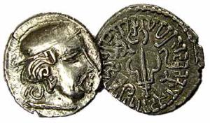 Sharva Bhattarakas of Saurashtra, 5th century AD, Silver (2), Kshatrapa type issues with t