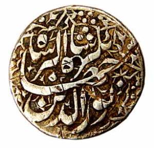 Jahangir, Silver (2), Rupee, Lahore Mint, nur-ud-din jahangir type (KM# 145.11). Fine to V
