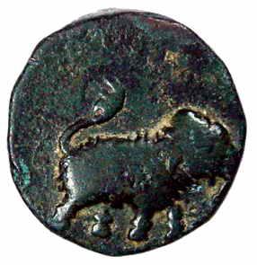 Haidar Ali, Copper, Paisa, Patan (Seringapatan) Mint, AH 1195, elephant standing to right 