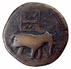 Tipu Sultan (AD 1787-1799), Copper, Double Paisa, Patan Mint, AM 1225 (KM# 124.7). Fine+, 