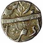 Calcutta Mint, Silver, 1/8 Rupee, in the name of Alamgir II, RY 4 (KM# 5). About Very Fine