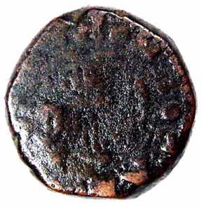 Bombay Paisa, Copper, Copperron, MON / BOMBAY / ANGELI on rev. Uncleaned, Fine+, Scarce.