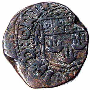 Bombay Paisa, Copper, Copperron, MON / BOMBAY / ANGELI on rev. Uncleaned, Very Fine, Scarc
