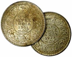 George V, Silver (12), Collection of various dates including Scarce coins of Pig Rupee of 
