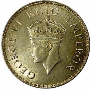 George VI, Silver (7), Rupees, All are of different years: 1938, 1940, 1941, 1942, 143, 19