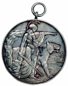 Lord Willingdon Medal, Silver, Brittania on obv, Presented by Order of * H. E. Lord Willin