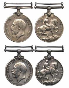 British War Medal, George V 1914 –1918, ‘2936, PTE. LAKNAK GANGNAK, 103 MHTS’ & ‘Dr. J. P.