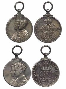 Silver Jubilee Medal 1935, George V & Queen Mary, May 6th 1910- 1935 & Coronation Medal 19