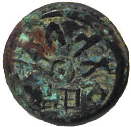 Ancient Almora, Mrigabhati, 2nd century BC, Copper, 9.5 g, Brahmi legend rajno mugabhatisa