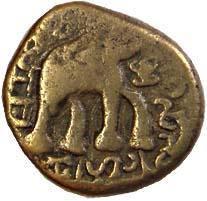 Satavahanas, Kausikiputra Satakarani, 1st century AD, Copper, 4.9 g, elephant walking to l