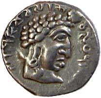 Satavahanas, Vasithiputra Pulumavi, Silver, Portrait type, matured bust of the ruler on ob