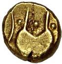 Anonymous, Gold, Hudki Pagoda, without Arabic initials on obv (Rajgor# 672; G&G# BJ 49). V