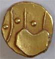 Anonymous, Gold, Hudki ½ Pagoda, without Arabic initials on obv. About Extremely Fine, Sca