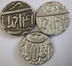 Akbar, Silver (12), Rupee, Set of 12 Coins with 12 Different Months. Ahmedabad Mint, allah