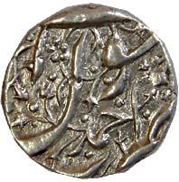 Jahangir, Silver, ½ Rupee, Ahmadnagar Mint (KM# 134.1). About Extremely Fine, Rare.