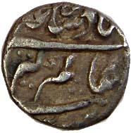 Aurangzeb, Silver, ¼ Rupee Nisar, Akbarabad Mint, AH 1081 (KM# D306.3). Uncleaned, About V