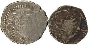 Goa, Silver (2), ½ Pardao & ½ Xerafim. First Fine, second Fine+, Scare. (2)