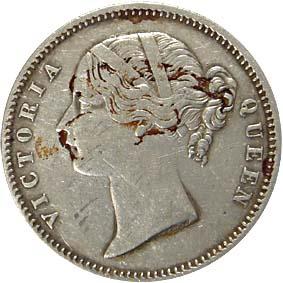 Victoria Queen, Silver (4), Divided Legend type, Set of 4: Rupee, ½ and ¼ Rupee, and 2 Ann