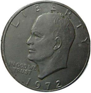 USA, Silver (5), 1 Dollar: Peace Dollar type, 1922, 1924; Clad Dollar, 1972, 1972D; and Bi
