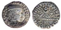 Western Kshatarpas, Jeevadaman s/o Damajadashri I as Mahakshatrapa, silver drachm, Saka 11