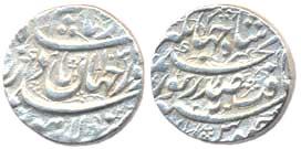Jahangir- Noorjahan, Silver Rupee, Lahore, AH 1034, 11.2 gms (KM# 168.4), about very fine.