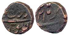 Copper ½ Dam, Burhanpur, AH x/21, 7g (KM# 283.6), fine, rare.