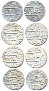 Silver Rupee, Alamgirpur, AH 1095/21, 1096/2x, 1096 (KM# 300.10) (3), Ujjain, AH 1105/37, 