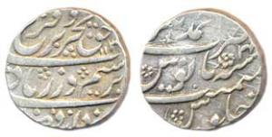 Farrukhsiyar, 1713-1719 AD, silver Rupee, AH 1129/4, Ahmadnagar (KM# 377.2), fine+, scarce